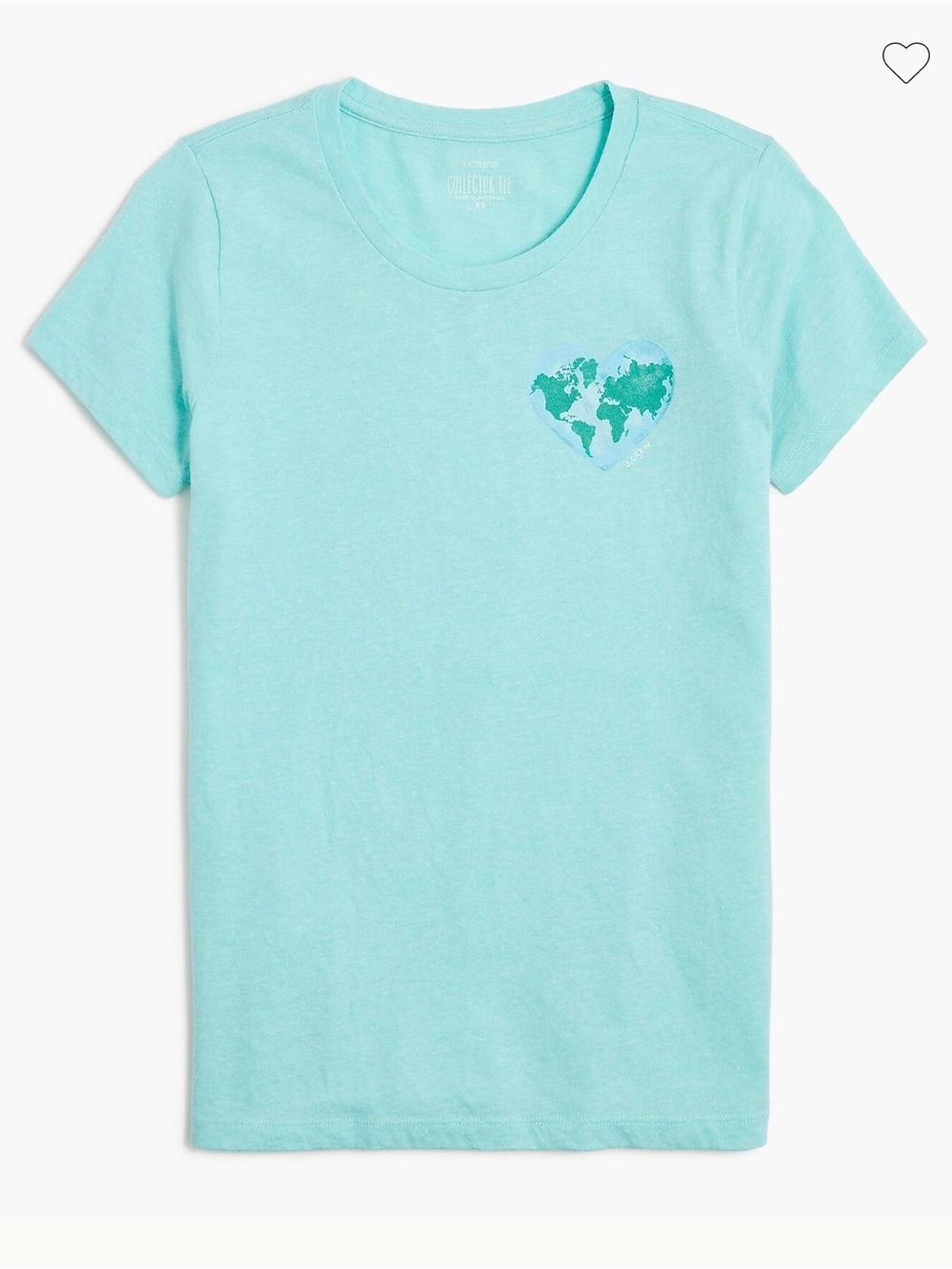 J CREW Earth Day Graphic Collector’s Tee in Marine Salt/Mint Size XL